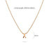 Initials Brick Alphabet Letter Necklace Rose Gold Layered Steel Jewellery